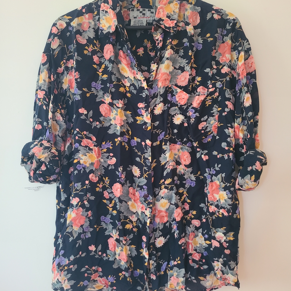 Vintage Floral Button Down Shirt